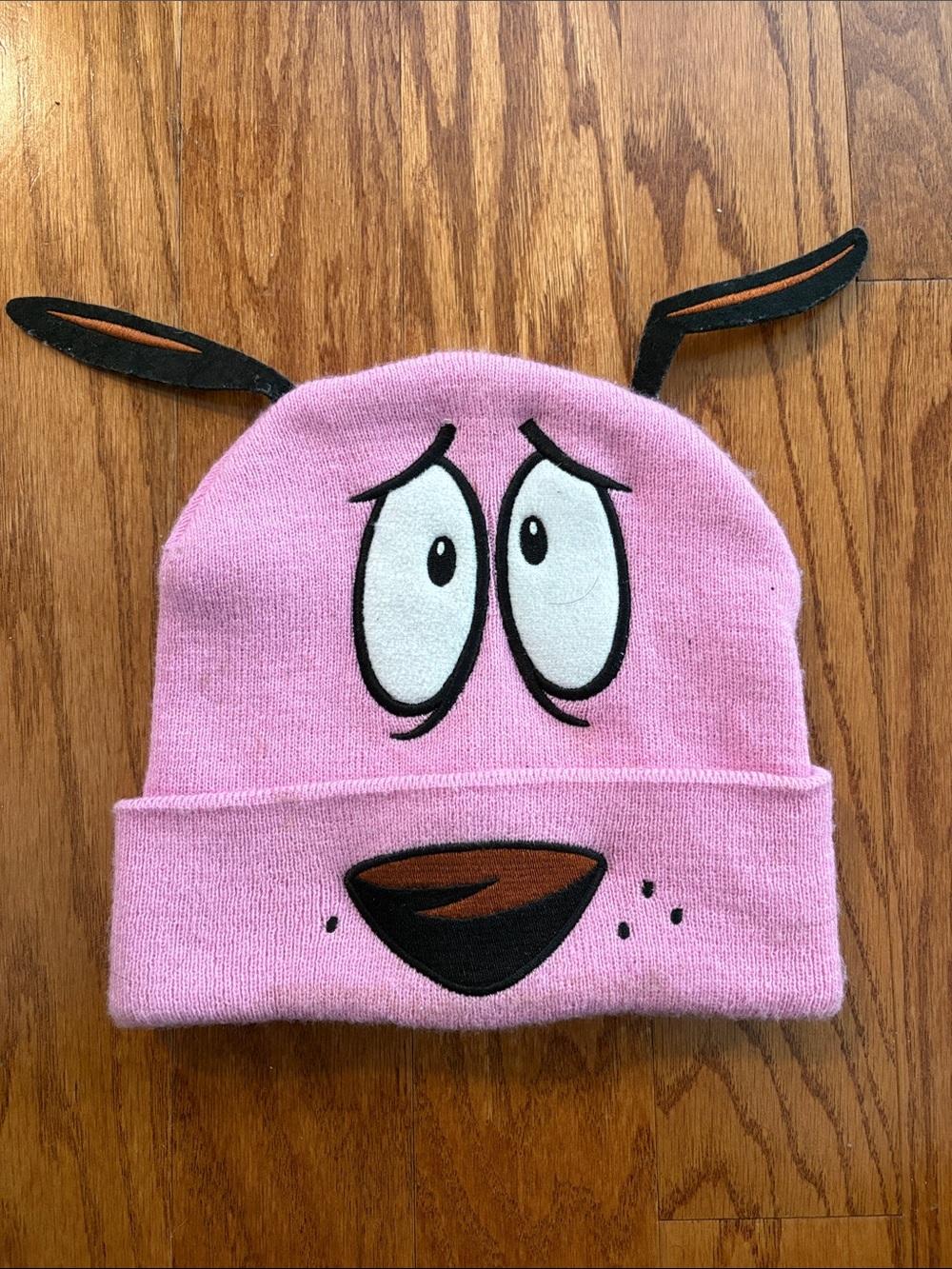 Hot Topic Pink Cartoon Ear Beanie Hat